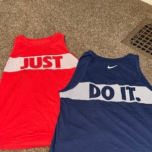 Nike Red and Navy Tank Tops